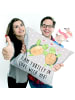 Mr. & Mrs. Panda Sitzkissen Schildkröten Paar mit Spruch in Grau Pastell