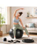 relaxdays Gymnastikball Set in Schwarz - Ø 65 cm