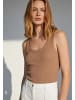 More & More schmales Tank-Top, gerippt in brown