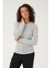 Kaffe T-shirt KAhanne Slim fit in Grey/Silver Lurex/Chalk Stripe