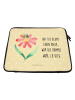 Mr. & Mrs. Panda Laptop Tasche Hummel Blume mit Spruch in Gelb Pastell