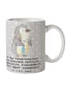Mr. & Mrs. Panda Kaffeetasse Zahntechniker Spaß mit Spruch in Grau Pastell