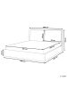 Beliani Doppelbett BAJONNA in Beige/Schwarz - (W) 200 x (H) 94 x (L) 235 cm
