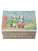 Mr. & Mrs. Panda Geschenkbox Pandas Freizeitpark besuchen Design... in Weiß