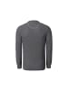 Gant Strickpullover Micro Textured Cotton C-Neck in dunkelgrau