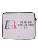 Mr. & Mrs. Panda Laptop Tasche Axolotl Liebe mit Spruch in Grau Pastell