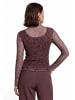 Zero  Mesh-Shirt mit Muster in Grey/Brown