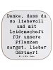Mr. & Mrs. Panda Glasuntersetzer Spruch Lieber Gärtner mit Spruch in Weiß