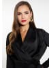 faina Wickelbluse Aus Satin in Schwarz