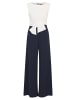 Vera Mont Jumpsuit mit weitem Bein in Dark Blue/Cream