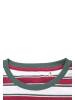 Band of Rascals T-Shirt " Dual Stripe " in brick-red-cilantro-green