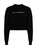 myMo Damen Sweatshirt Cropped in Schwarz