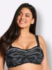 sheego Bikini-Oberteil in schwarz-weiß-bedruckt