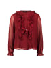 Zero  Chiffonbluse mit Volants in Cabernet