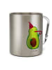 Mr. & Mrs. Panda Campingtasse Avocado Feier ohne Spruch in Silber