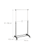 relaxdays Kleiderständer in Schwarz/ Silber - (B)76 x (H)91-156 x (T)40,5 cm