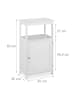 relaxdays Badschrank in Weiß - (B)45 x (H)83 x (T)30 cm