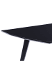 Beliani Esszimmertisch MOSSLE in Schwarz/Silber - (W) 90 x (H) 76 x (L) 160 cm