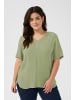 KAFFE curve Kurzarm-Bluse KCami Regular fit in Oil Green