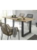 Furn.Design Esstisch Used Wood hell, anthrazit 180 cm, Küchentisch für 4-6 Personen