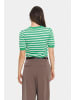 SAINT TROPEZ Strickpullover MilaSZ Gerade Passform in Greenbriar Ice Stripe