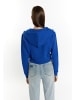 myMo Zip Hoodie Cropped in Royalblau