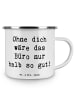 Mr. & Mrs. Panda Emaille Tasse Spruch Sekretärin Beste mit Spruch in Weiß