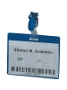 Durable Namensschild 60x90mm quer mit Clip Packung mit 5 Stück blau