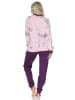 NORMANN Langarm Interlock Schlafanzug Langarm Florale Optik in rosa