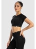 SMILODOX Crop Shirt Soheli in Schwarz