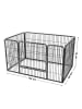 Feandrea Freilaufgehege Kaninchen Dack in Grau - (B)80 x (H)70 x (T)122 cm