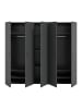 ebuy24 Kleiderschrank Darwin Anthrazit 200 x 51 cm