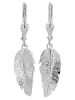 Adeliás Damen Ohrhänger Feder aus 925 Silber mit Zirkonia in silber