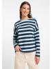 ELBSAND Langarm T-Shirt Milia in Coldwater + Wave Blue STRIPE