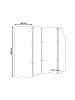 Beliani Büro-Raumteiler STARRY in Beige - (W) 240 x (H) 180 x (L) 2 cm