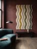 KADIMA DESIGN Teppich Wolle für Fußbodenheizung MONNOW retro Wohnzimmer in Erdtöne-Grün