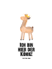 Mr. & Mrs. Panda Trinkflasche Lama König mit Spruch in Weiß