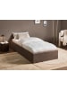 Beliani Einzelbett DINAN in Beige/Schwarz - (W) 97 x (H) 31 x (L) 214 cm