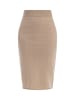 faina Damen Strick Midirock in Beige