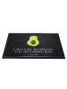 Mr. & Mrs. Panda Schmutzmatte Avocado Kern mit Spruch in Kreidetafel