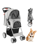 COSTWAY Hundewagen Haustiere Buggy in Grau