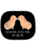 Mr. & Mrs. Panda Sonnenblende Capybara Liebe mit Spruch in Schwarz