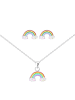 Alexander York Kinderschmuck-Set REGENBOGEN in 925 Sterling Silber, 4-tlg.