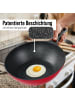 Stoneline SMART Wokpfanne 30 cm, abnehmbarer Griff | mit Deckel in Rot