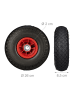 relaxdays 2x Sackkarrenrad 3.00 4 Schwarz Rot