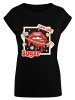 F4NT4STIC T-Shirt Lips like sugar retro Valentinstag in schwarz