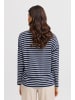 Fransa FRSIVA TEE 5 loose fit in Navy Blazer mix