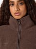 Noisy may Übergangsjacke mit Fleece-Struktur und Kragen in Braun-2