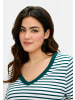 sheego Ringelshirt in petrol-gestreift
