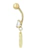 Adeliás Damen Piercing aus Edelstahl in gold